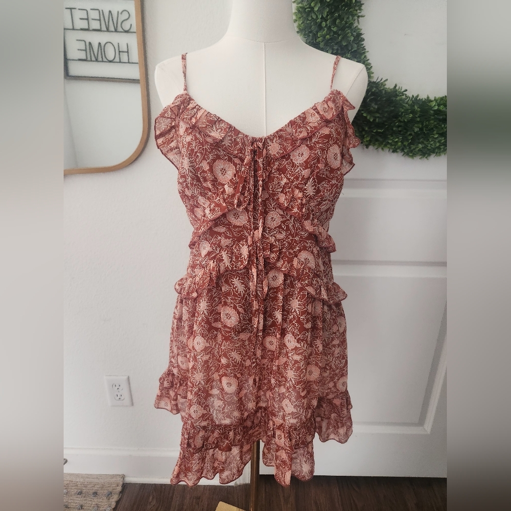 Forever 21 Rust Ruffle Dress